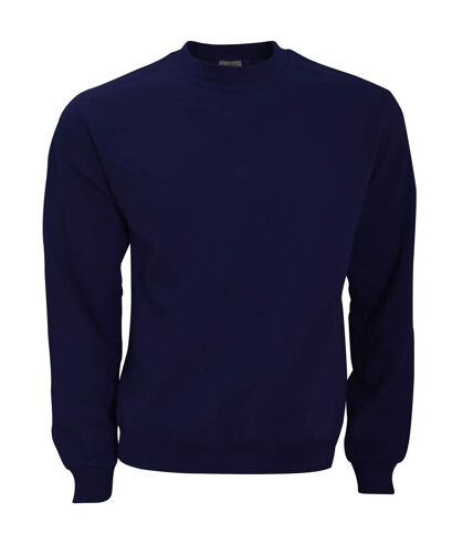 B&C Mens Crew Neck Sweatshirt Top (Navy Blue) - UTBC1297