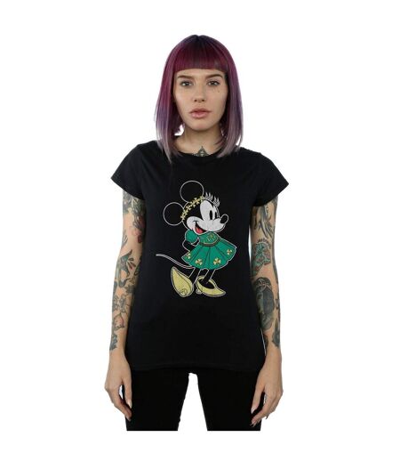 Disney Femme/Les femmes Minnie Mouse St Patrick's Day Costume Cotton T-Shirt (Noir) - UTBI32641