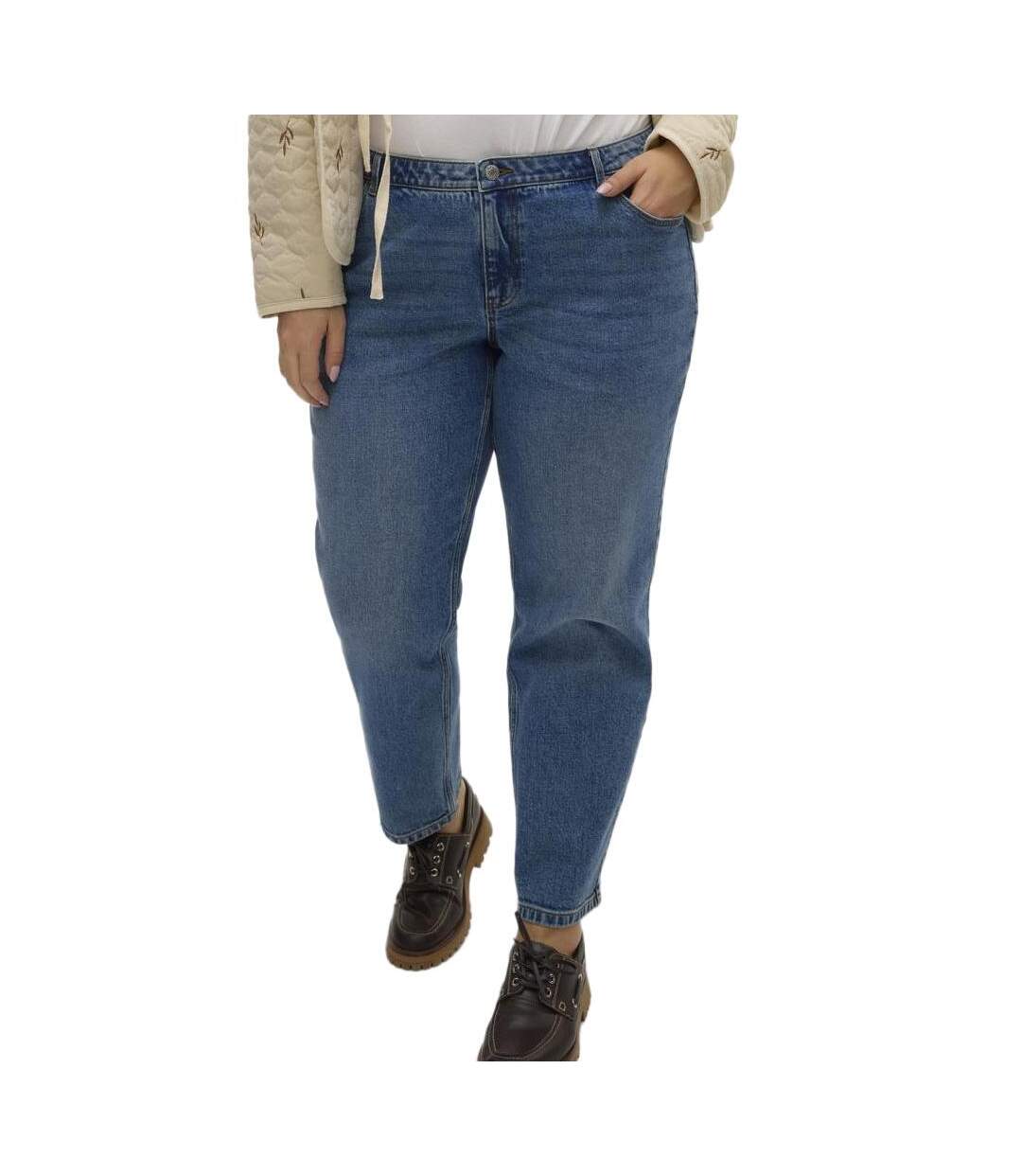 Jean bleu femme vero moda kyla curve-1