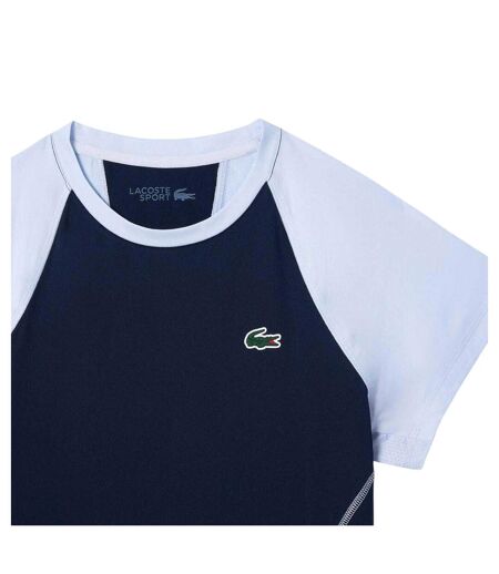 Womens/ladies Quick Dry Slim T-shirt Blue Lacoste