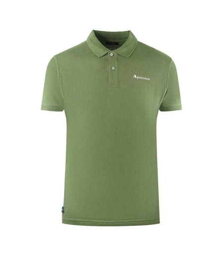 Polo Motif Uni Adulte Vert Militaire Aquascutum