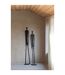 Lot de 2 Statues en Métal Marche 150cm Noir-4