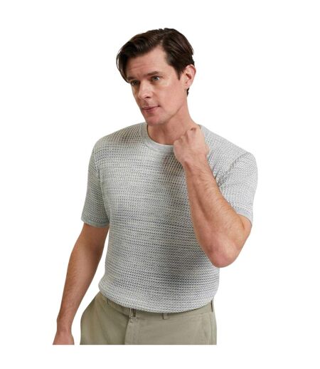 T-shirt Motif/style Texturé Homme Blanc Bleu Ted Baker