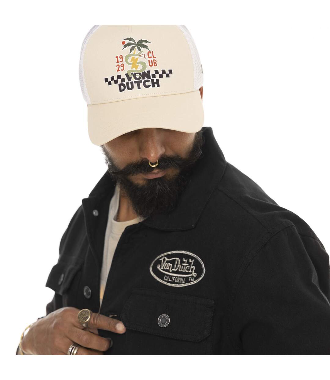 Veste homme canvas avec broderie dans le dos Hart Vondutch-4