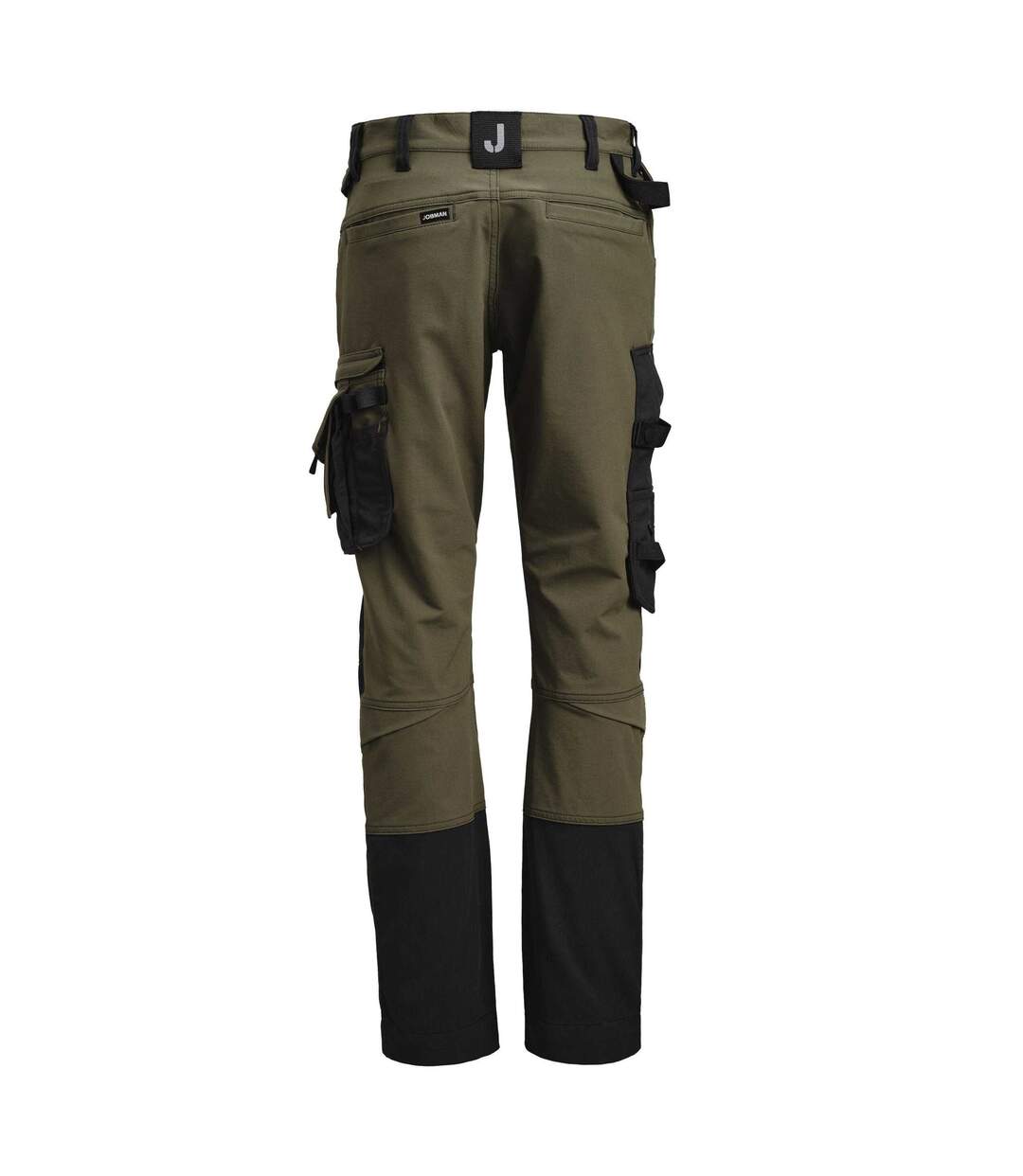 Womens/ladies Craftsman Stretch Trousers Olive Green Black Jobman-2