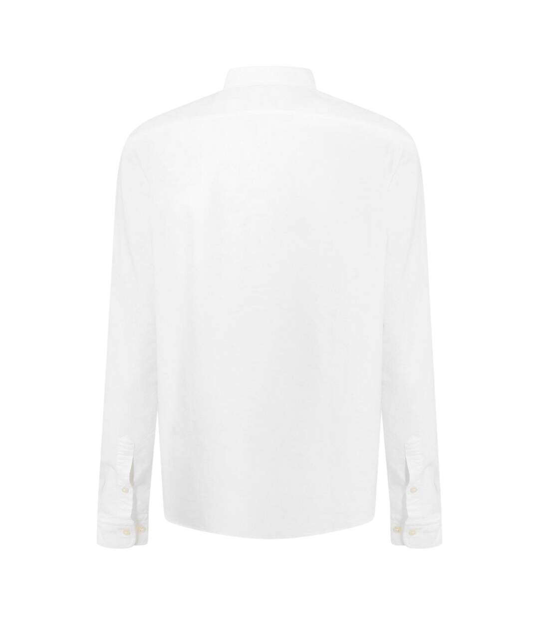 Mens Liam Patterned Collared Long-sleeved Button-down Shirt White Boss-2