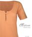 Tee-shirt MAYFLOWER DETROIT1 en coton bio : douceur et style col boutonné orange-4