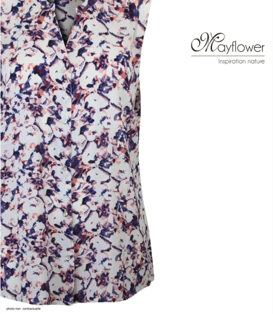Chemisier sans manches MAYFLOWER N1130A : le top en viscose fluide pour un été frais et élégant-4