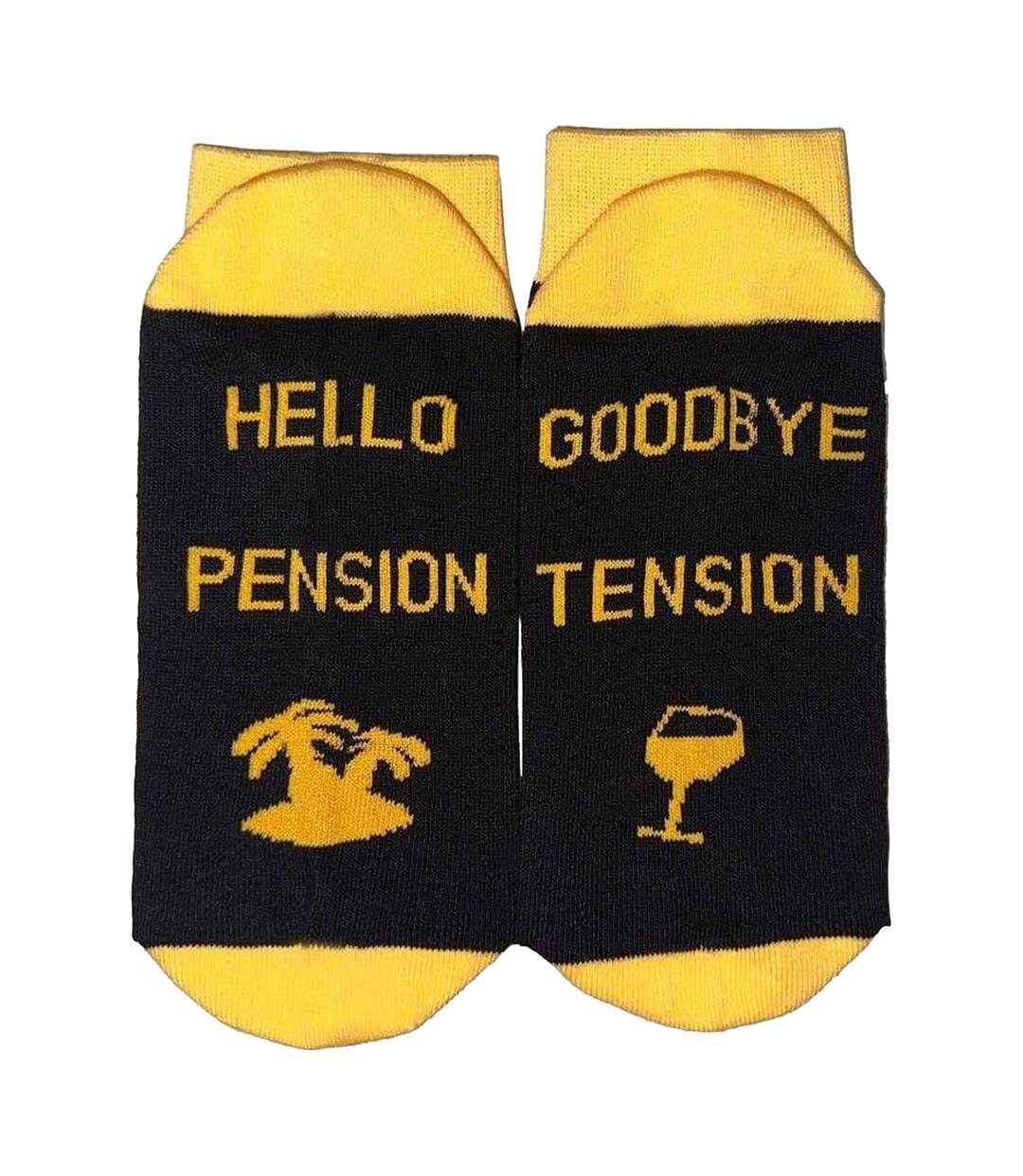 Chaussettes Retraite Motif/style Contrasté Homme Noir Jaune Star-3