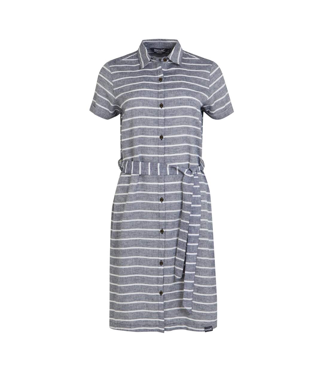 Womens/ladies Rema Striped Shirt Dress Navy White Regatta-2