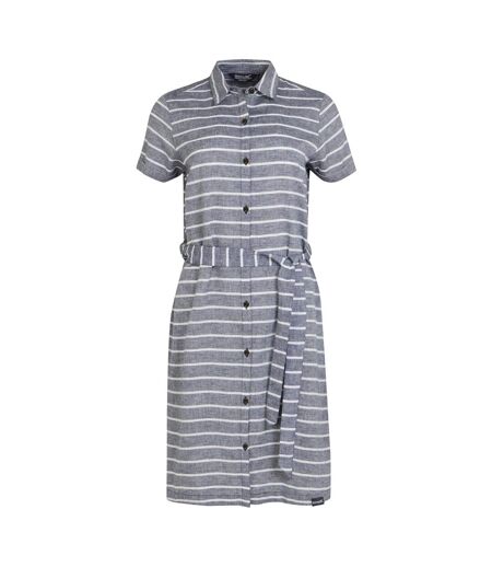Womens/ladies Rema Striped Shirt Dress Navy White Regatta