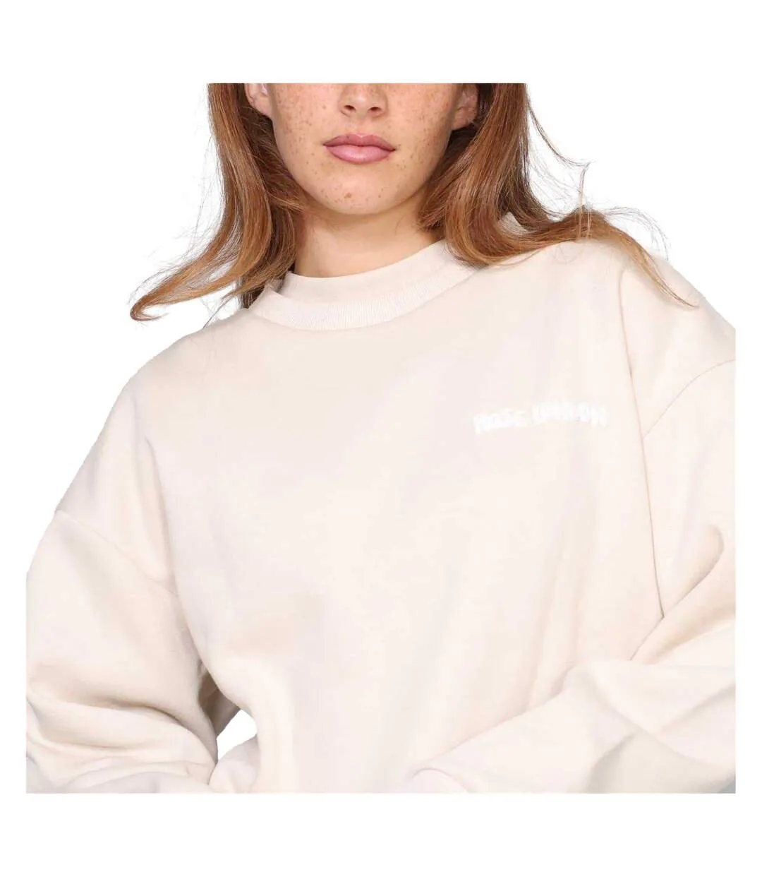 Sweat Motif/style Logo Authentic Femme Sable Rose London-4