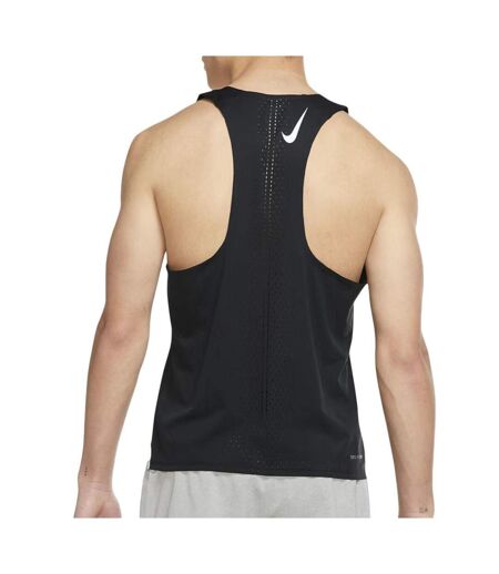 Débardeur de Sport Noir Homme Nike Aroswft Singlet - L