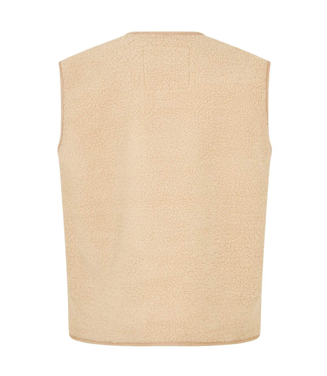 Womens/ladies Itoje Borg Gilet Ecru Threadbare-3