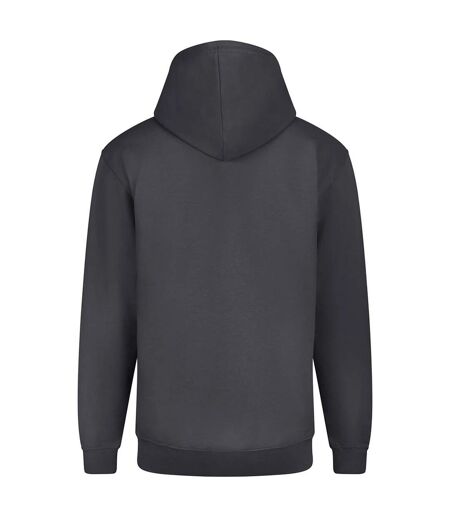 Mens Full Zip Hoodie Solid Charcoal Awdis