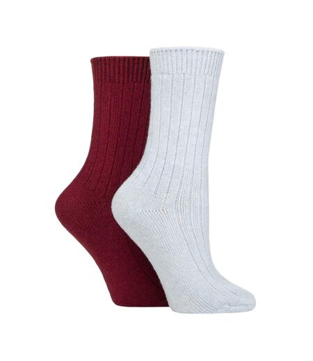 2 Pack Ladies Cashmere Wool Bed Socks for Sleep