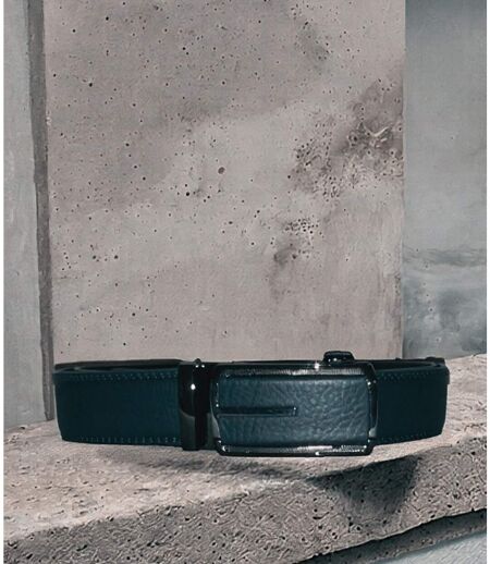 Ceinture en cuir bleu marine ajustable pour homme - élégance et confort au quotidien