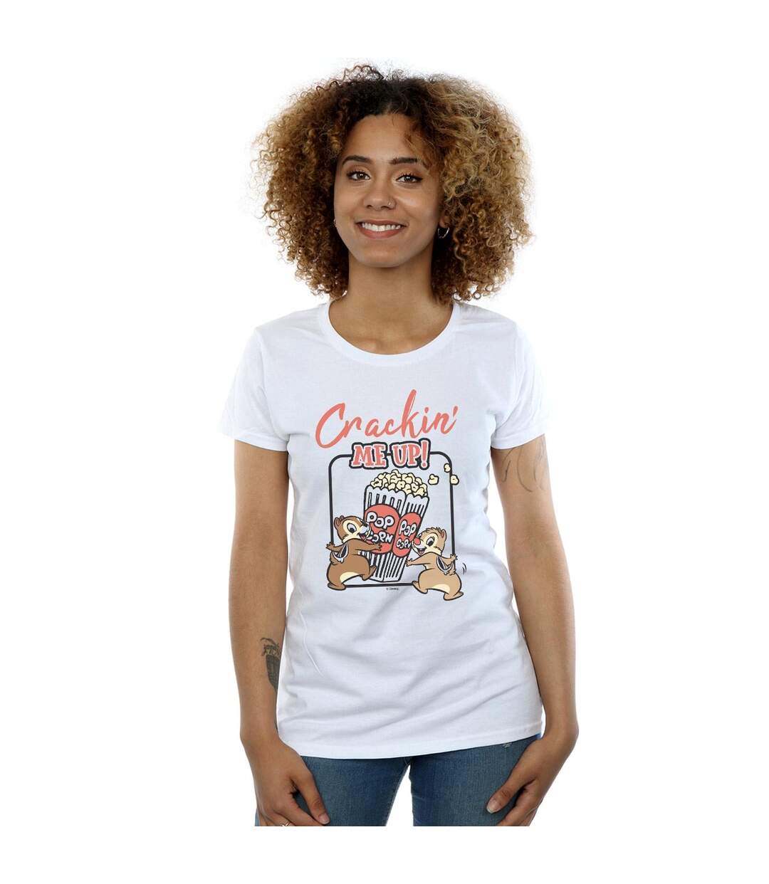 Disney T-shirt en coton Chip N Dale Crackin Me Up Femme/Ladies (Blanc) - UTBI32192-2