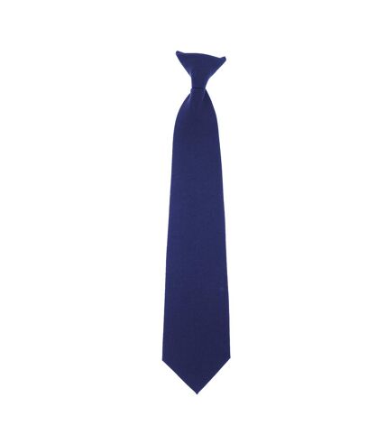 Yoko Clip-On Tie (Navy Blue) (One Size) - UTBC1550