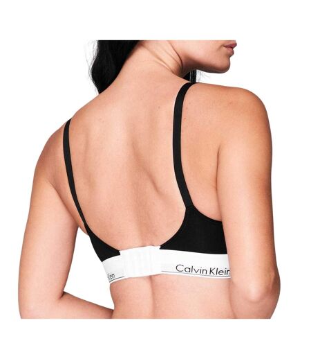 Womens/ladies Cotton Blend Bralette Black Calvin Klein
