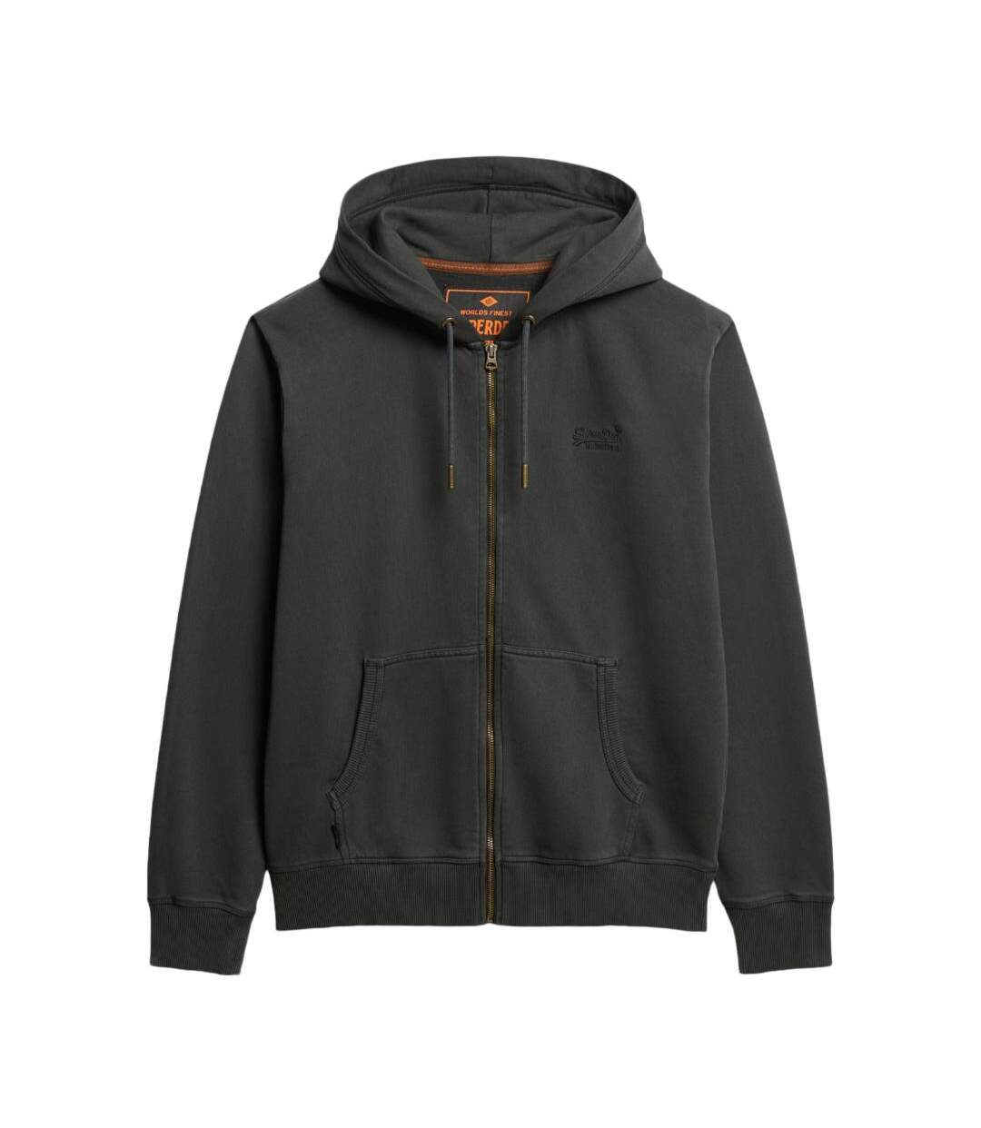 Sweat zippé grise homme superdry essential washed ziphood - xxl-2