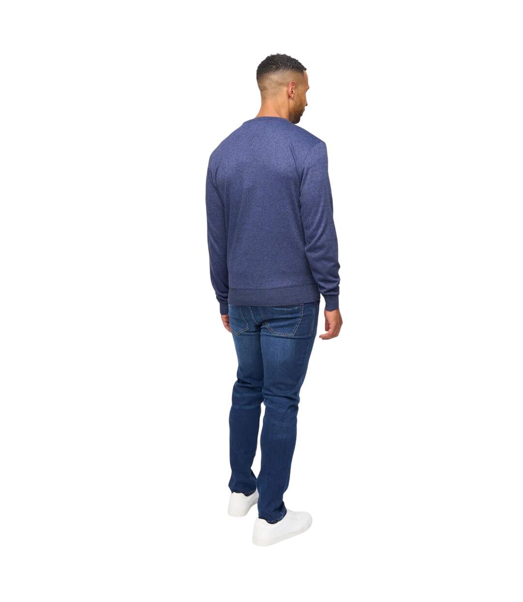 Pull Tinworth Homme Bleu Marine Chiné Bewley & Ritch-4