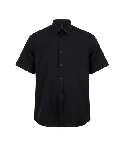 Mens short-sleeved shirt navy Henbury