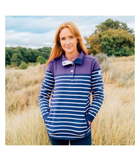 Sweat Motif/style Rayé Femme Bordeaux Lazy Jacks