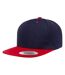 Casquette Ajustable Motif/style Deux Tons Bleu Marine Rouge Flexfit-1