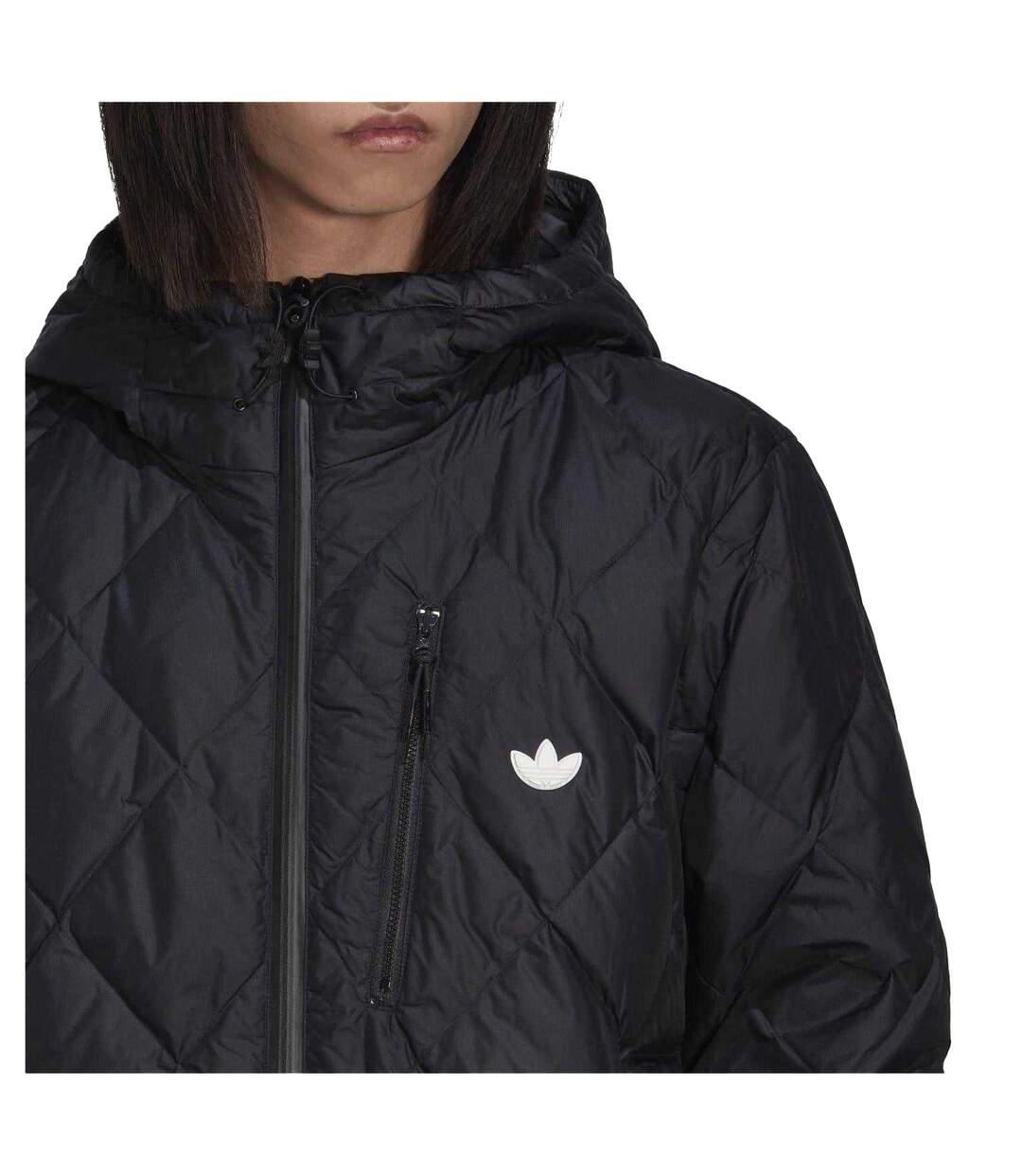 Unisex Adult Regular Hooded Jacket Black Adidas-4
