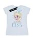 Disney T-shirt en coton Frozen Elsa Snowflake Portrait Womens/Ladies (Blanc) - UTBI21973-1