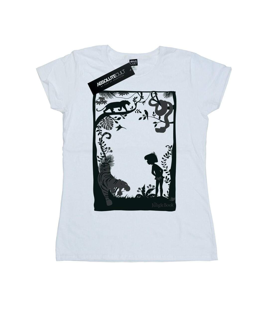 Disney - T-shirt THE JUNGLE BOOK SILHOUETTE POSTER - Femme (Blanc) - UTBI24386-1