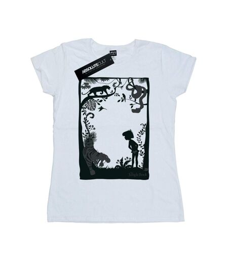 Disney - T-shirt THE JUNGLE BOOK SILHOUETTE POSTER - Femme (Blanc) - UTBI24386