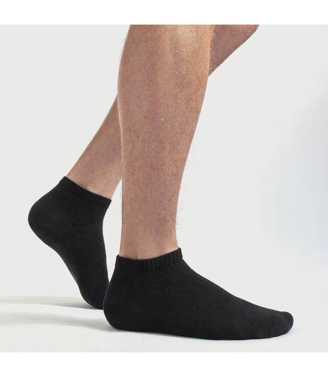 3 Pack Mens Plain Sports Trainer Socks - Comfortable Everyday Ankle Socks-4
