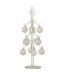 Statuette Déco Sapin & Boules Noël 30cm Argent-1