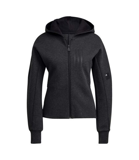 Veste à capuche mission victory femme noir chiné Adidas