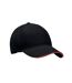 Singa 5 Panel Baseball Cap Black Red MidOcean-1