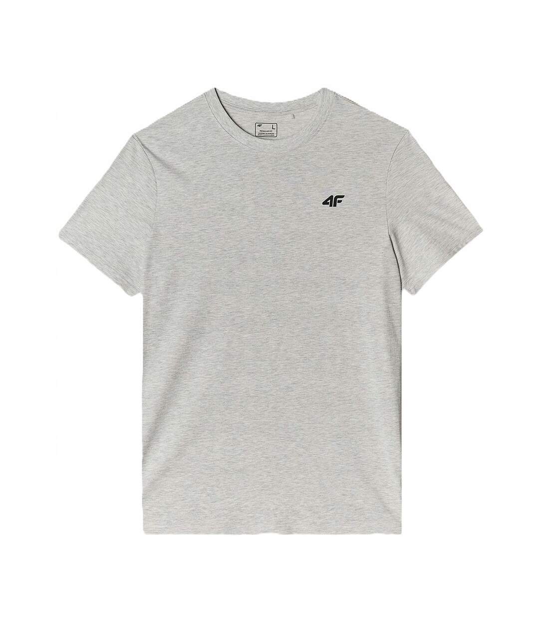 T-shirt Motif/style Uni Homme Gris 4F-2