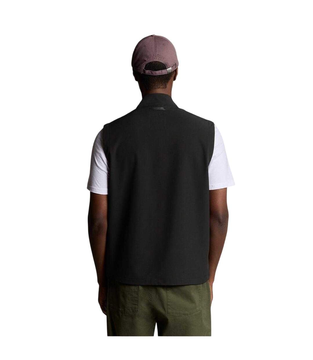Veste Sans Manches À Col Montant Motif/style Uni Homme Noir Lyle & Scott-2