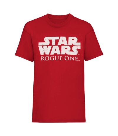 Star Wars Rogue One Official Big Chest Logo Burgundy T-Shirt (Burgundy) - UTTF447