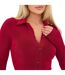 Robe Chemise Manches Longues Femme Bordeaux It-4
