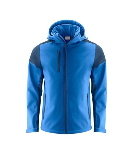 Mens Prime Soft Shell Jacket Cobalt Blue Navy Printer