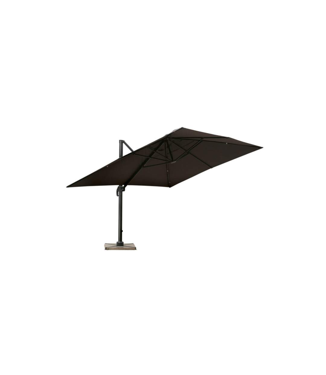 Parasol Déporté Avec Housse 3x4m Gris