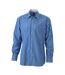 Chemise Motif/style À Carreaux Homme Bleu Roi Blanc James And Nicholson-1