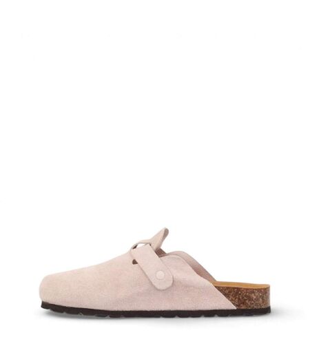 Womens/ladies Leather Mule Sandals Soft Pink Jack Wills