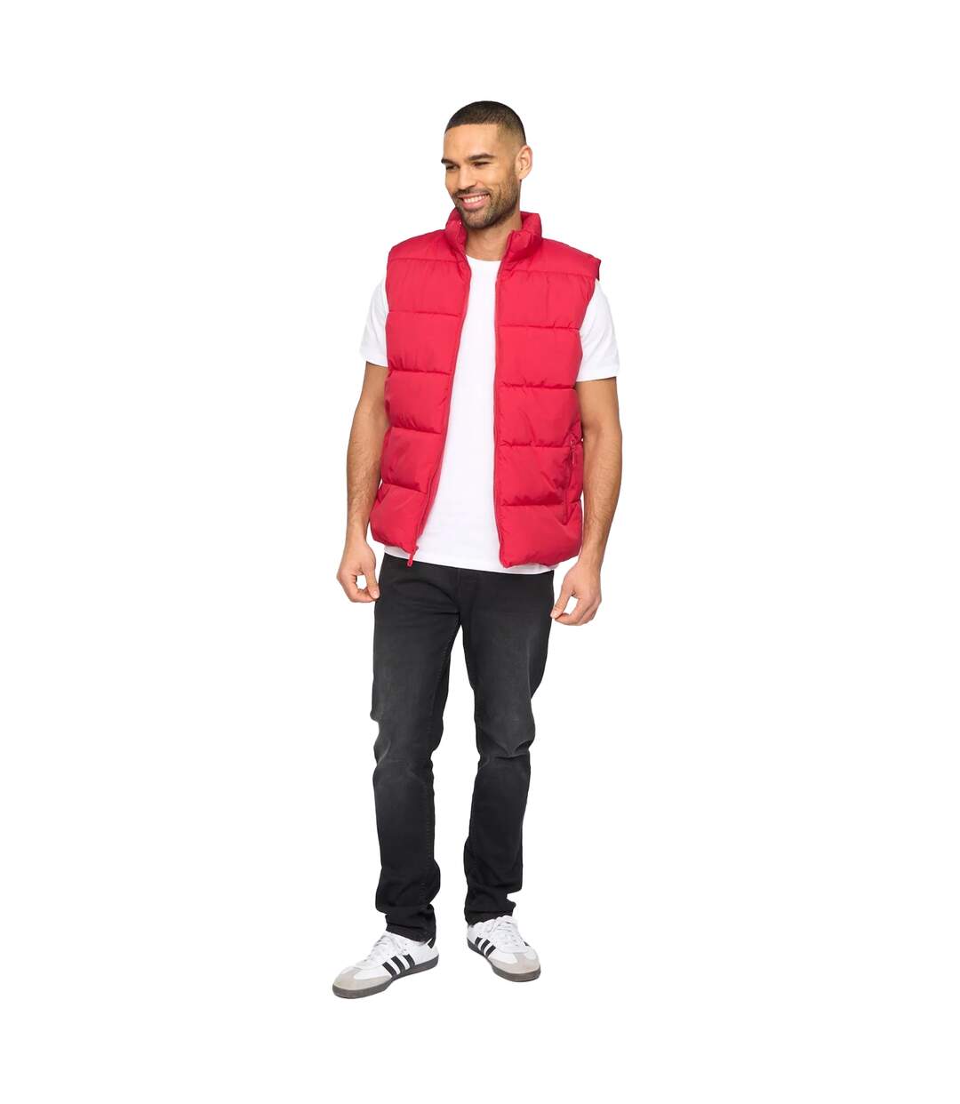Mens stanten puffer gilet red Bewley & Ritch-3