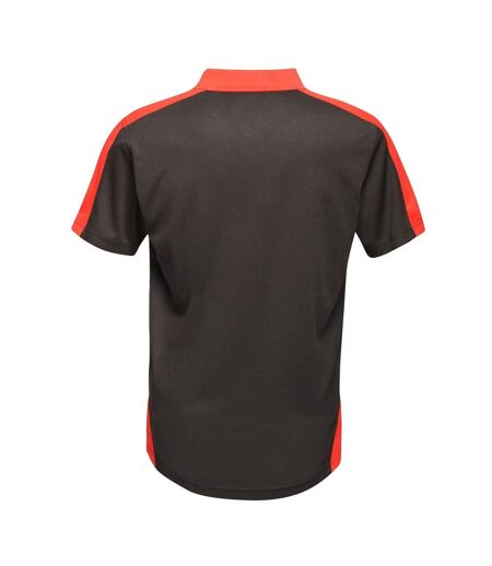 Polo Contrast Homme Noir Rouge Regatta
