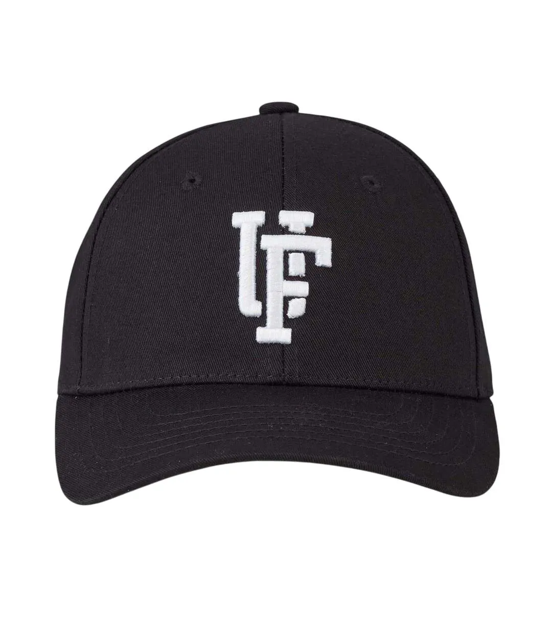 Embroidered Logo Snapback Cap Black White Upfront-2