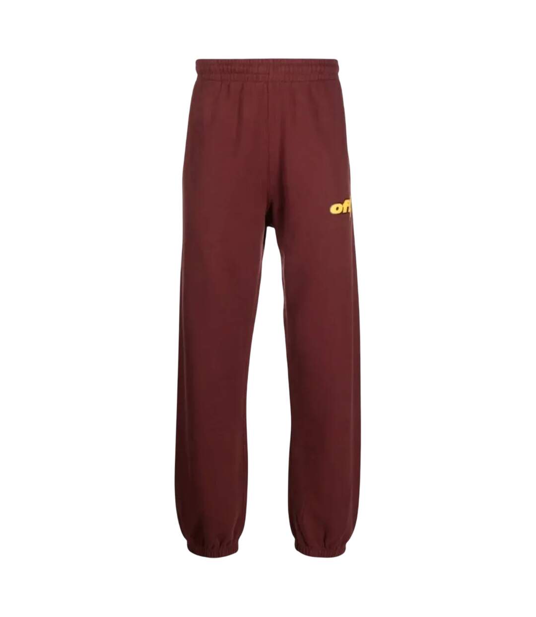 Unisex Adult Thunder Stable Slim Jogging Bottoms Burgundy Off White-1