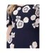 Robe Longue Manches Bouffantes Motif/style Broderie Florale Femme Bleu Marine Maya Deluxe-3